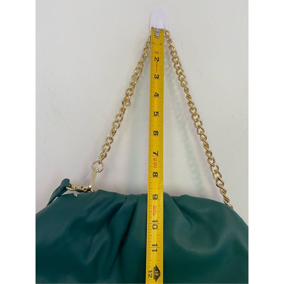 INC Green Vegan Leather Satchel bag NWOT - Picture 4 of 11